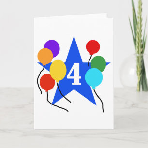 あなたはのスター4th誕生日Tシャツとギフト カード