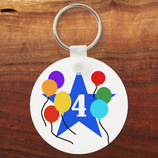 あなたはのスター4th誕生日Tシャツとギフト キーホルダー (正面)