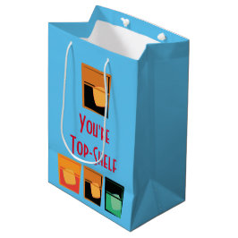 あなたはのトップシェルフとバーボンの青 – 抱き枕 ミディアムペーパーバッグ