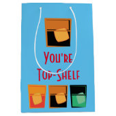 あなたはのトップシェルフとバーボンの青 – 抱き枕 ミディアムペーパーバッグ (正面)