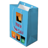 あなたはのトップシェルフとバーボンの青 – 抱き枕 ミディアムペーパーバッグ (裏面アングル)