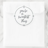 あなたはのバレンタインザスウィートシングス白黒 ラウンドシール (バッグ)