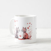 あなたはのバレンタイン猫の鳴き声 コーヒーマグカップ (正面左)