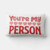 あなたはのバレンタイン赤の文字 ランバークッション (裏面)