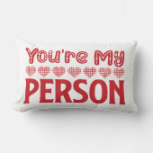 あなたはのバレンタイン赤の文字 ランバークッション (正面)