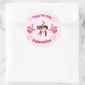 あなたはのバレンタイン ラウンドシール (バッグ)