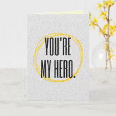 あなたはのヒーロー父の日のグリッターカード カード (黄色い花)