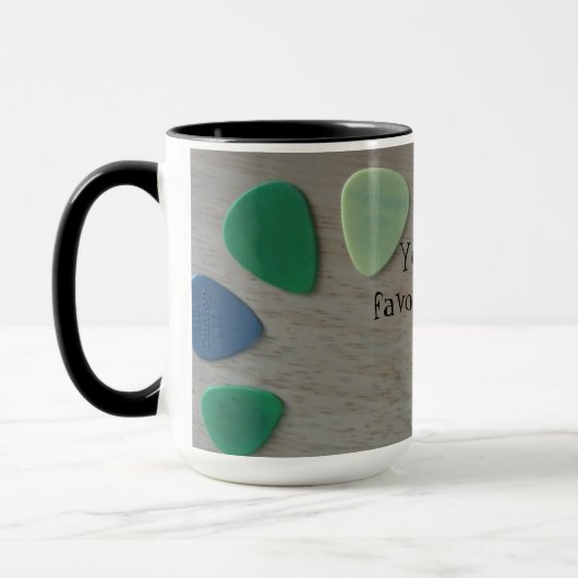 あなたはのピックお気に入りのギターことわざ マグカップ (左)