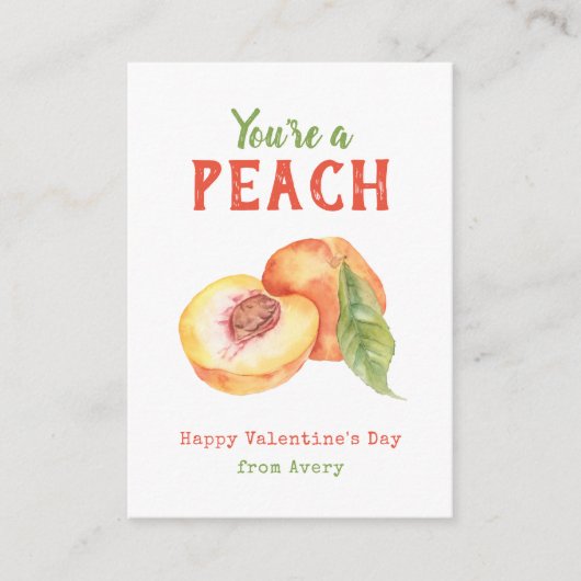 あなたはのピーチキッズスクールバレンタインデーのカード エンクロージャーカード (正面)