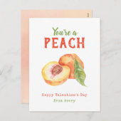 あなたはのピーチキッズスクールバレンタインデーのカード シーズンポストカード (正面/裏面)