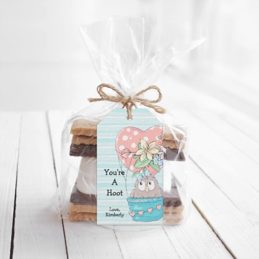あなたはのフクロウパーソナライズされたバレンタインデー ギフトタグ