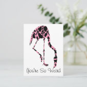 あなたはのフラミンゴの牛の風変わり斑点 ポストカード (スタンド正面)