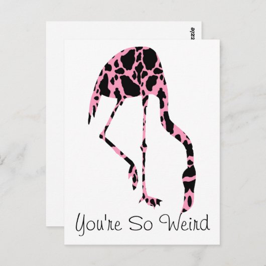 あなたはのフラミンゴの牛の風変わり斑点 ポストカード (正面/裏面)