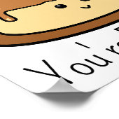 あなたはのフラン味のフードパン長方形シール ポスター (角)