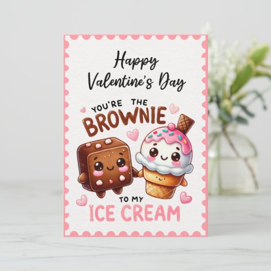 あなたはのブラウニー私のアイスクリームバレンタインデー シーズンカード (スタンド正面)