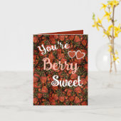 あなたはのベリースウィート – ストロベリーグリーティングカード カード (黄色い花)