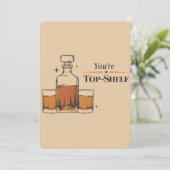 あなたはの上棚旧おもしろいパパファッションド誕生日 招待状 (スタンド正面)