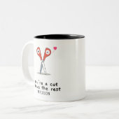 あなたはの削り残し名の上パーソナライズされたに ツートーンマグカップ (正面左)