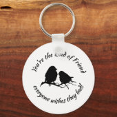 あなたはの友人のかわいい鳥のシルエットアート キーホルダー (正面)