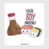 あなたはの大豆すごいかわいいすし転が巻き シール (シート)