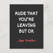 あなたはの失礼離れな、幸運を見つける シーズンポストカード (正面)