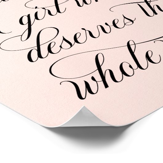 あなたはの女の子の感動的引用文 ポスター (角)