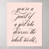 あなたはの女の子の感動的引用文 ポスター (正面)