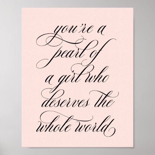 あなたはの女の子の感動的引用文 ポスター (正面)