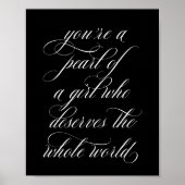 あなたはの女の子の感動的引用文 ポスター (正面)