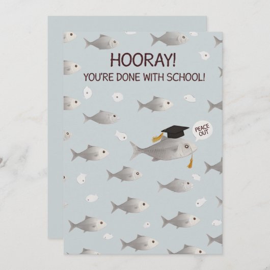 あなたはの学校魚科おもしろい卒業生 シーズンカード (正面/裏面)