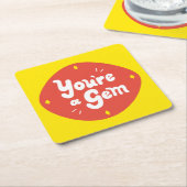 あなたはの宝石お洒落 – アペート・アート» スクエアペーパーコースター (アングル)