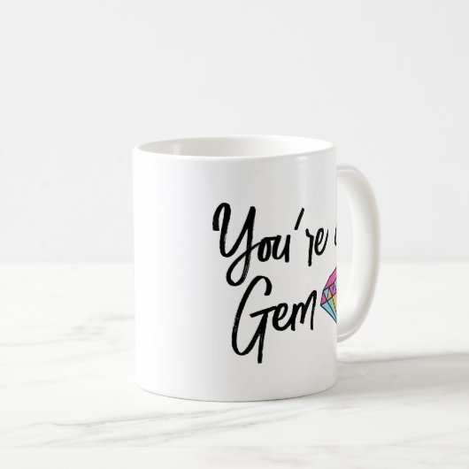 あなたはの宝石の二音コーヒーマグ コーヒーマグカップ (正面右)