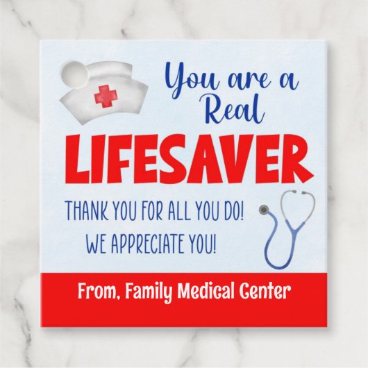 あなたはの実在救命ナースの評価 フェイバータグ (正面)