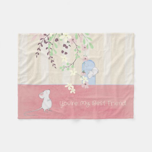 あなたはの最高のマイフレンドネズミカスタム フリースブランケット (正面(横))