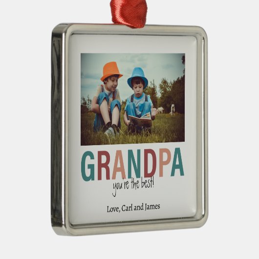 あなたはの最高の写真カスタムモダン メタルオーナメント (右)