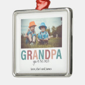 あなたはの最高の写真カスタムモダン メタルオーナメント (左)