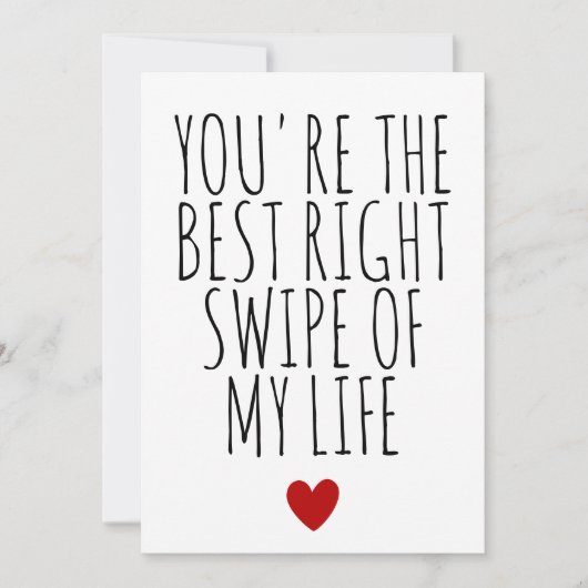 あなたはの最高の私の人生の愛の贈り物の右スワイプ シーズンカード (正面)