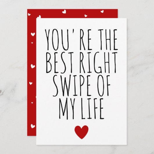 あなたはの最高の私の人生の愛の贈り物の右スワイプ シーズンカード (正面/裏面)