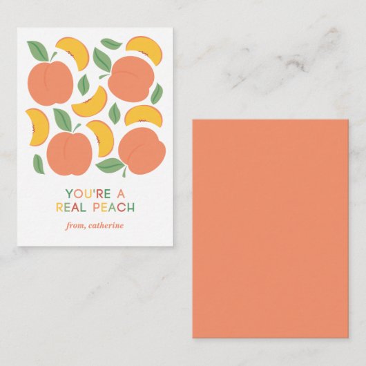 あなたはの桃のクラスのバレンタインのカード エンクロージャーカード (正面/裏面)