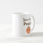 あなたはの桃の甘いかわいいかわいいおもしろいグルメ コーヒーマグカップ (正面右)