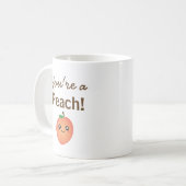あなたはの桃の甘いかわいいかわいいおもしろいグルメ コーヒーマグカップ (正面左)