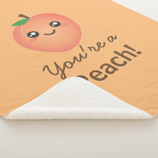 あなたはの桃の甘いかわいいかわいいおもしろいグルメ シェルパブランケット (3/4)