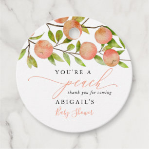 あなたはの桃素朴夏の赤ちゃんシャワーメッセージカード フェイバータグ