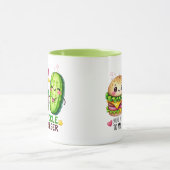 あなたはの漬け物からバーガーへ» おもしろいバレンタイン マグカップ (中央)