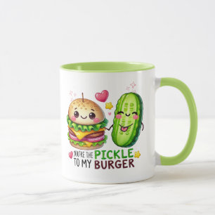 あなたはの漬け物からバーガーへ» おもしろいバレンタイン マグカップ