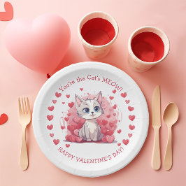 あなたはの猫の鳴く小さな子のクラスのバレンタイン ペーパープレート