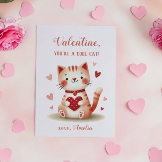 あなたはの猫オクールレンジよくはしゃぐ子猫バレンタイン ノートカード