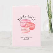 あなたはの甘いハッピーバレンタインデーマカロンCookie シーズンカード (正面)