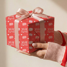 あなたはの甘いハッピーバレンタインデーマカロンCookie ラッピングペーパー