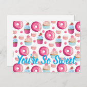 あなたはの甘い引用文カップケーキドーナツベーカリー ポストカード (正面/裏面)
